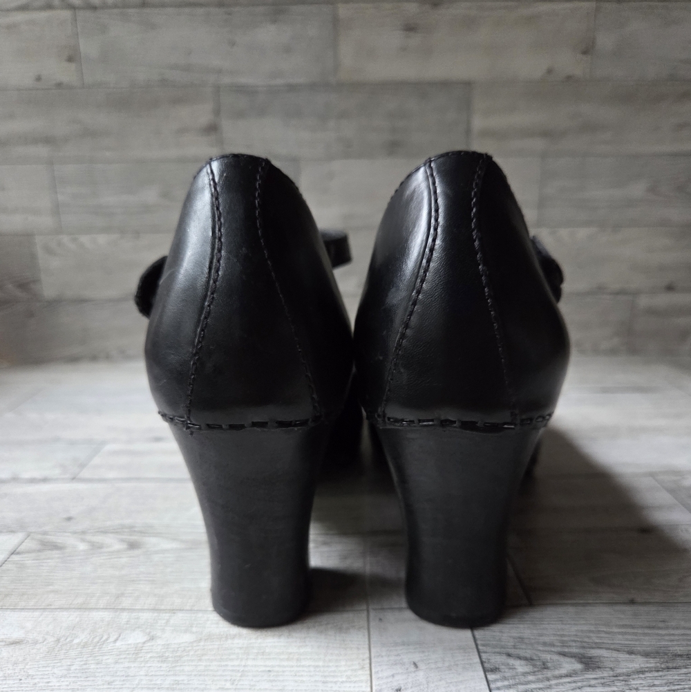 Dansko Rachel Mary Jane Black Leather Clogs - Picture 5 of 6